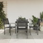 Garden dining set 5 pieces steel and black textilene by vidaXL, Garden sets - Ref: Foro24-3200719, Price: 249,57 €, Discount: %