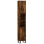 Armario de baño madera contrachapada roble ahumado 30x30x190 cm de vidaXL, Tocadores de baño - Ref: Foro24-831545, Precio: 84...