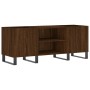 Brown oak plywood record cabinet 121x38x48 cm by vidaXL, CD and DVD storage - Ref: Foro24-831691, Price: 93,33 €, Discount: %