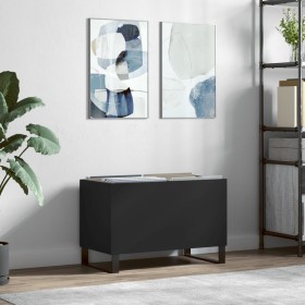 Black plywood record cabinet 74.5x38x48 cm by vidaXL, CD and DVD storage - Ref: Foro24-831733, Price: 57,99 €, Discount: %