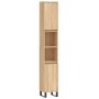 Armario de baño madera contrachapada roble Sonoma 30x30x190 cm de vidaXL, Tocadores de baño - Ref: Foro24-831543, Precio: 99,...