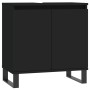 Armario de baño madera de ingeniería negro 58x33x60 cm de vidaXL, Tocadores de baño - Ref: Foro24-831589, Precio: 59,07 €, De...