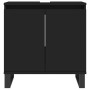 Engineered wood black bathroom cabinet 58x33x60 cm by vidaXL, bathroom vanities - Ref: Foro24-831589, Price: 59,07 €, Discoun...