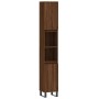 Armario de baño madera contrachapada roble marrón 30x30x190 cm de vidaXL, Tocadores de baño - Ref: Foro24-831547, Precio: 88,...