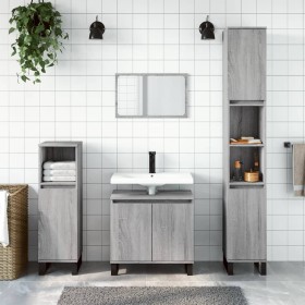 Sonoma gray plywood bathroom cabinet 30x30x190 cm by vidaXL, bathroom vanities - Ref: Foro24-831546, Price: 87,40 €, Discount: %