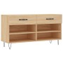 Banco zapatero madera de ingeniería roble Sonoma 102x35x55 cm de vidaXL, Zapateros y organizadores de calzado - Ref: Foro24-8...