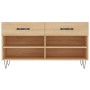 Banco zapatero madera de ingeniería roble Sonoma 102x35x55 cm de vidaXL, Zapateros y organizadores de calzado - Ref: Foro24-8...