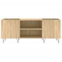 Mueble discos madera contrachapada roble sonoma 121x38x48 cm de vidaXL, Almacenamiento para CD y DVD - Ref: Foro24-831679, Pr...