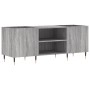 Sonoma gray plywood record cabinet 121x38x48cm by vidaXL, CD and DVD storage - Ref: Foro24-831674, Price: 74,99 €, Discount: %