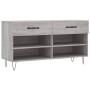 Banco zapatero madera de ingeniería gris Sonoma 102x35x55 cm de vidaXL, Zapateros y organizadores de calzado - Ref: Foro24-82...