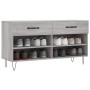 Banco zapatero madera de ingeniería gris Sonoma 102x35x55 cm de vidaXL, Zapateros y organizadores de calzado - Ref: Foro24-82...