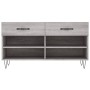 Banco zapatero madera de ingeniería gris Sonoma 102x35x55 cm de vidaXL, Zapateros y organizadores de calzado - Ref: Foro24-82...