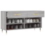 Banco zapatero madera de ingeniería gris Sonoma 102x35x55 cm de vidaXL, Zapateros y organizadores de calzado - Ref: Foro24-82...