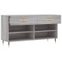 Banco zapatero madera de ingeniería gris Sonoma 102x35x55 cm de vidaXL, Zapateros y organizadores de calzado - Ref: Foro24-82...