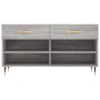 Banco zapatero madera de ingeniería gris Sonoma 102x35x55 cm de vidaXL, Zapateros y organizadores de calzado - Ref: Foro24-82...