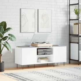 White plywood record cabinet 121x38x48 cm by vidaXL, CD and DVD storage - Ref: Foro24-831676, Price: 73,99 €, Discount: %