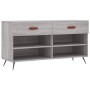 Banco zapatero madera de ingeniería gris Sonoma 102x35x55 cm de vidaXL, Zapateros y organizadores de calzado - Ref: Foro24-82...