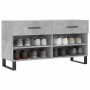 Banco zapatero madera de ingeniería gris hormigón 102x35x55 cm de vidaXL, Zapateros y organizadores de calzado - Ref: Foro24-...