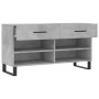 Banco zapatero madera de ingeniería gris hormigón 102x35x55 cm de vidaXL, Zapateros y organizadores de calzado - Ref: Foro24-...