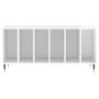 Mueble discos madera contrachapada blanco brillo 100x38x48 cm de vidaXL, Almacenamiento para CD y DVD - Ref: Foro24-831742, P...