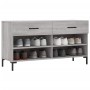 Banco zapatero madera de ingeniería gris Sonoma 102x35x55 cm de vidaXL, Zapateros y organizadores de calzado - Ref: Foro24-82...