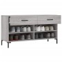 Banco zapatero madera de ingeniería gris Sonoma 102x35x55 cm de vidaXL, Zapateros y organizadores de calzado - Ref: Foro24-82...