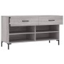 Banco zapatero madera de ingeniería gris Sonoma 102x35x55 cm de vidaXL, Zapateros y organizadores de calzado - Ref: Foro24-82...