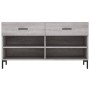 Engineered wood gray Sonoma shoemaker bench 102x35x55 cm by vidaXL, Shoe racks and shoe organizers - Ref: Foro24-829746, Pric...