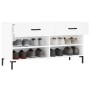 White engineered wood shoe bench 102x35x55 cm by vidaXL, Shoe racks and shoe organizers - Ref: Foro24-829740, Price: 57,12 €,...