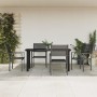 5-piece garden dining set, black steel and textilene by vidaXL, Garden sets - Ref: Foro24-3200730, Price: 329,99 €, Discount: %