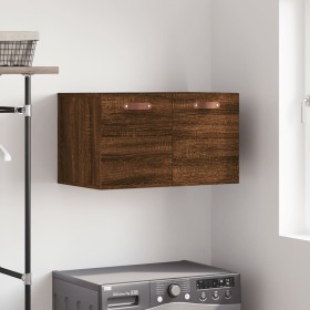 Wall-mounted engineered wood brown oak wardrobe 60x36.5x35 cm by vidaXL, Lockers and storage cabinets - Ref: Foro24-830003, P...