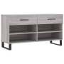 Banco zapatero madera de ingeniería gris Sonoma 102x35x55 cm de vidaXL, Zapateros y organizadores de calzado - Ref: Foro24-82...