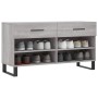 Banco zapatero madera de ingeniería gris Sonoma 102x35x55 cm de vidaXL, Zapateros y organizadores de calzado - Ref: Foro24-82...