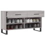 Banco zapatero madera de ingeniería gris Sonoma 102x35x55 cm de vidaXL, Zapateros y organizadores de calzado - Ref: Foro24-82...