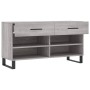 Banco zapatero madera de ingeniería gris Sonoma 102x35x55 cm de vidaXL, Zapateros y organizadores de calzado - Ref: Foro24-82...