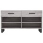 Banco zapatero madera de ingeniería gris Sonoma 102x35x55 cm de vidaXL, Zapateros y organizadores de calzado - Ref: Foro24-82...