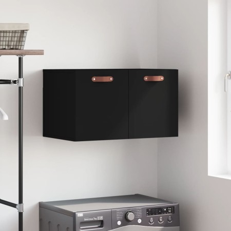 Black engineered wood wall cabinet 60x36.5x35 cm by vidaXL, Lockers and storage cabinets - Ref: Foro24-829997, Price: 38,07 €...