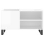 Glossy white engineered wood record cabinet 85x38x48 cm by vidaXL, CD and DVD storage - Ref: Foro24-831710, Price: 65,35 €, D...