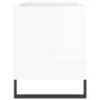 Glossy white engineered wood record cabinet 85x38x48 cm by vidaXL, CD and DVD storage - Ref: Foro24-831710, Price: 65,35 €, D...