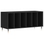 Plywood black record storage unit 100x38x48 cm by vidaXL, CD and DVD storage - Ref: Foro24-831741, Price: 78,14 €, Discount: %