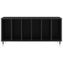 Plywood black record storage unit 100x38x48 cm by vidaXL, CD and DVD storage - Ref: Foro24-831741, Price: 78,14 €, Discount: %