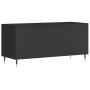 Plywood black record storage unit 100x38x48 cm by vidaXL, CD and DVD storage - Ref: Foro24-831741, Price: 78,14 €, Discount: %