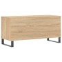 Mueble discos madera contrachapada roble Sonoma 100x38x48 cm de vidaXL, Almacenamiento para CD y DVD - Ref: Foro24-831759, Pr...