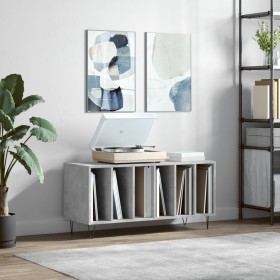 Concrete gray plywood disc cabinet 100x38x48 cm by vidaXL, CD and DVD storage - Ref: Foro24-831752, Price: 67,32 €, Discount: %