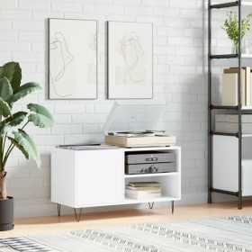 White engineered wood record cabinet 85x38x48 cm by vidaXL, CD and DVD storage - Ref: Foro24-831700, Price: 67,71 €, Discount: %