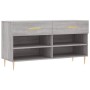 Banco zapatero madera de ingeniería gris Sonoma 102x35x55 cm de vidaXL, Zapateros y organizadores de calzado - Ref: Foro24-82...