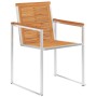 Garden chairs with cushions 2 pcs solid acacia wood and steel by vidaXL, Garden chairs - Ref: Foro24-3061498, Price: 259,46 €...