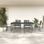 Garden dining set, 7 pieces, black steel and textilene by vidaXL, Garden sets - Ref: Foro24-3200724, Price: 439,24 €, Discoun...