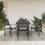 Garden dining set 5 pieces steel and black textilene by vidaXL, Garden sets - Ref: Foro24-3200727, Price: 236,29 €, Discount: %