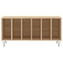 Mueble discos madera contrachapada roble Sonoma 100x38x48 cm de vidaXL, Almacenamiento para CD y DVD - Ref: Foro24-831751, Pr...